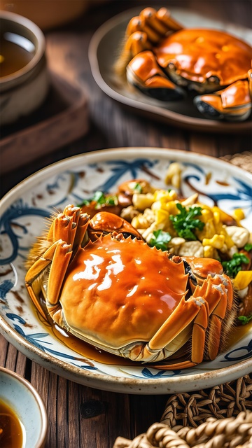 美食摄影大闸蟹佳肴展示