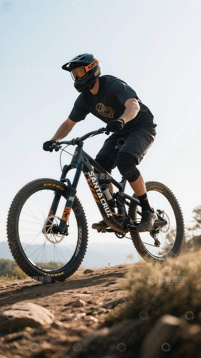 高清大图下载【趣麦麦图】山地车骑行运动户外摄影
