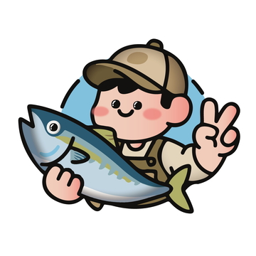 卡通钓鱼男孩图案设计元素