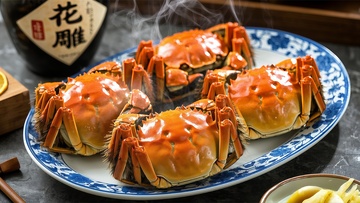 美食摄影蒸大闸蟹