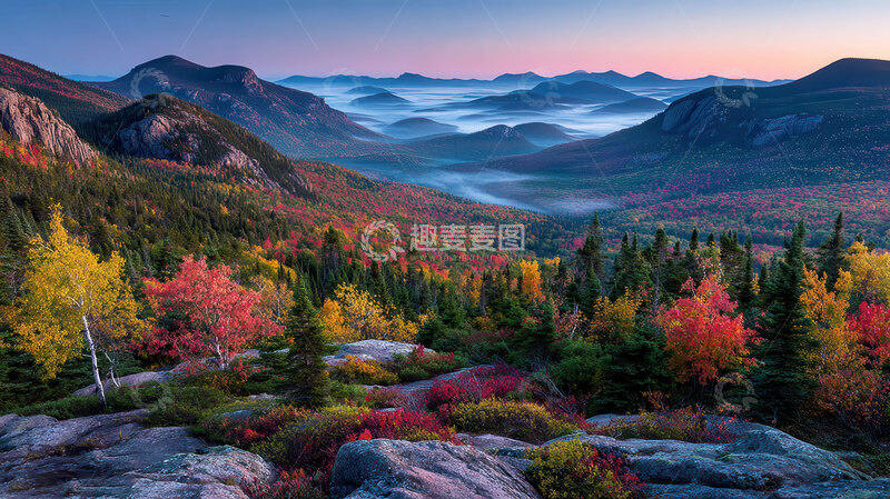 高清大图下载【趣麦麦图】山林  幽寂  霜白 