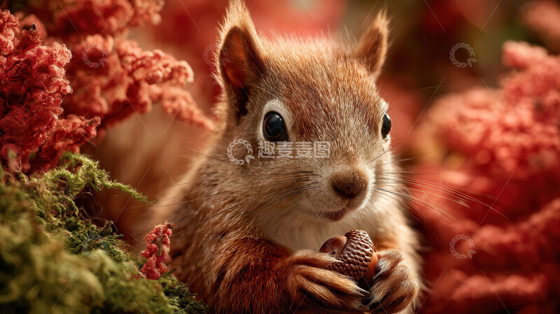 高清大图下载【趣麦麦图】松鼠  机敏  丰腴