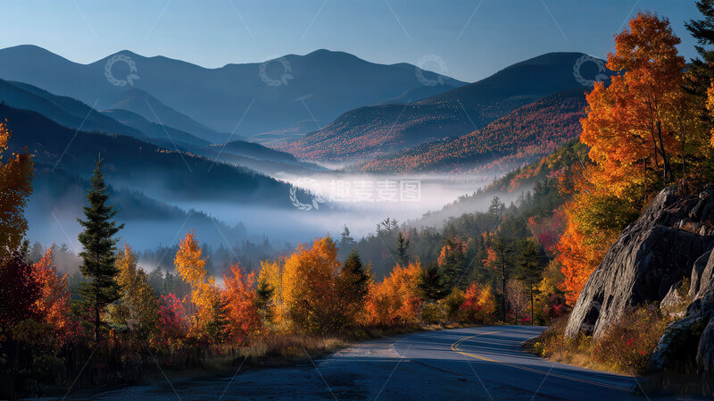 高清大图下载【趣麦麦图】山林  幽寂  天高 