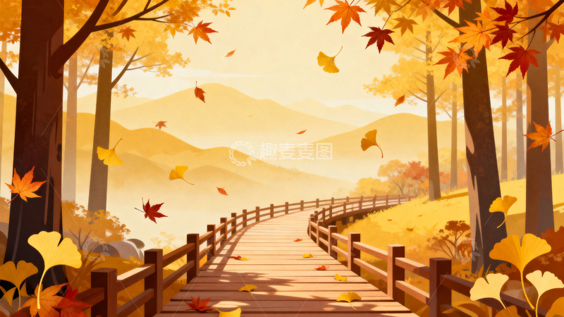 高清大图下载【趣麦麦图】唯美秋天背景7