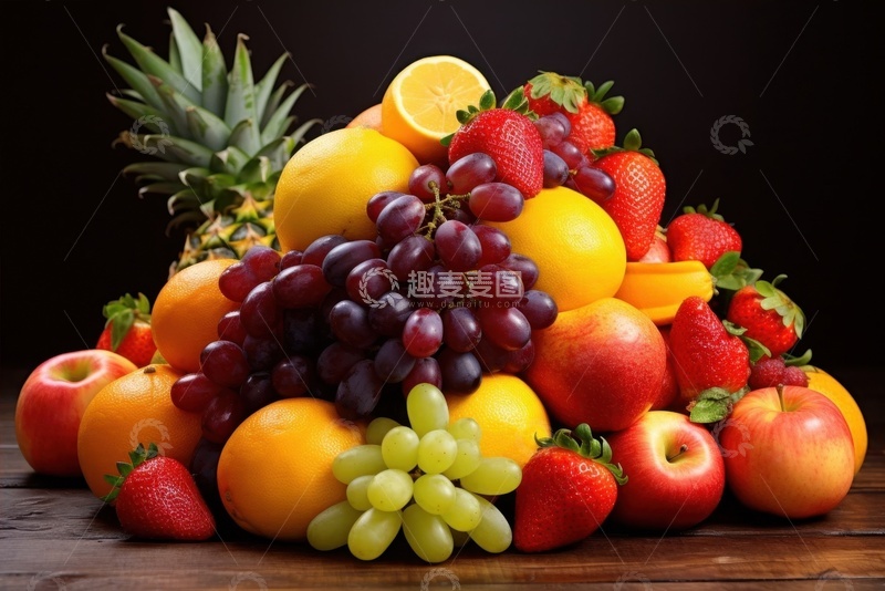 高清大图下载【趣麦麦图】一堆水果美食