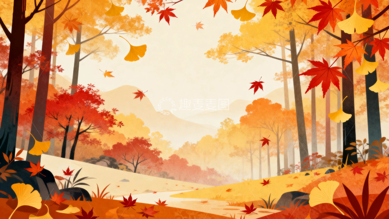 高清大图下载【趣麦麦图】唯美秋天背景1