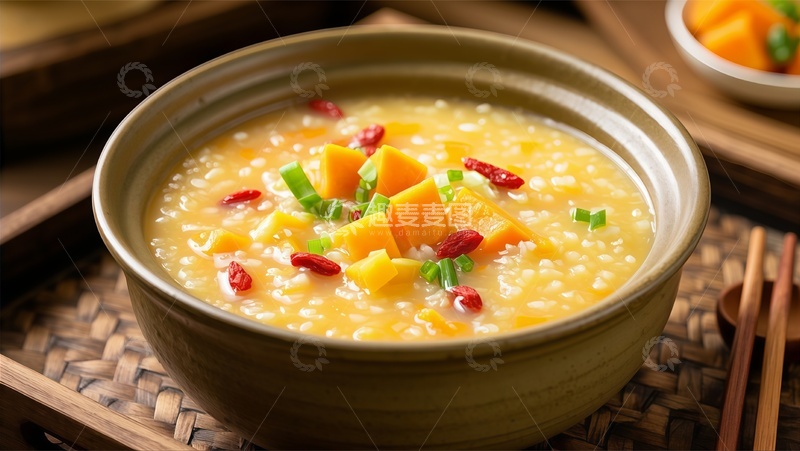 高清大图下载【趣麦麦图】南瓜粥美食摄影