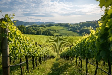 一排排整齐的果树