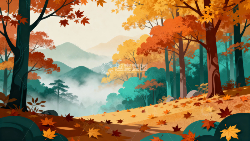 高清大图下载【趣麦麦图】唯美秋天背景5