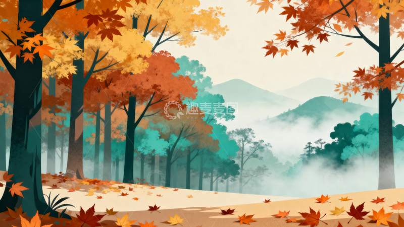 高清大图下载【趣麦麦图】唯美秋天背景4