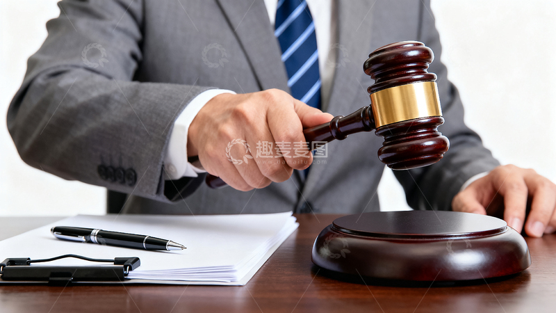 高清大图下载【趣麦麦图】律师法庭拍卖锤法官敲击瞬间