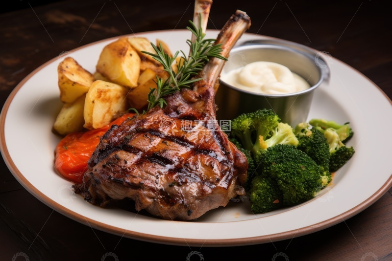 高清大图下载【趣麦麦图】美味的一盘牛排美食