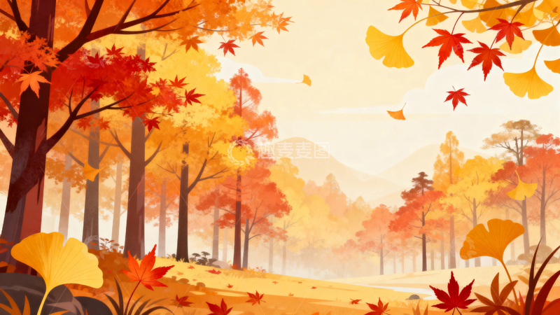 高清大图下载【趣麦麦图】唯美秋天背景3