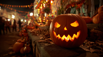 恶魔笑脸南瓜灯