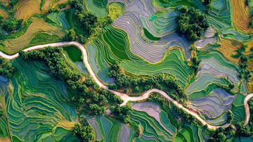 绚丽多彩的农田