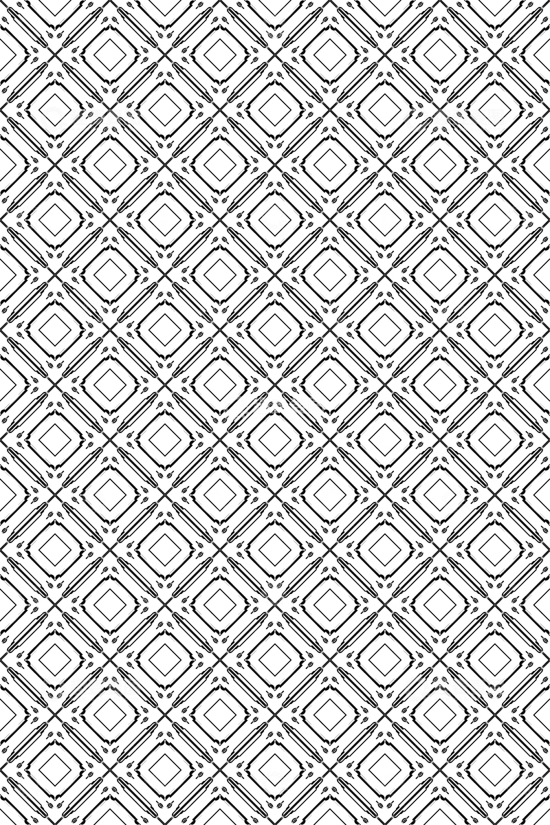 黑白简约几何无缝花型68