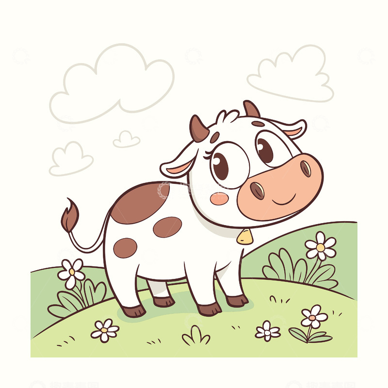 矢量卡通奶牛图片