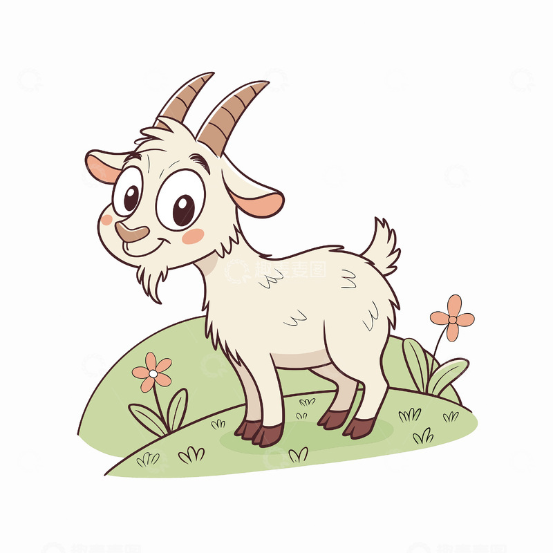 卡通山羊插画