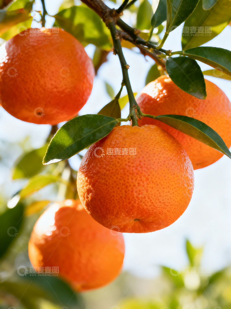源文件下载【趣麦麦图】-树上的橘子4