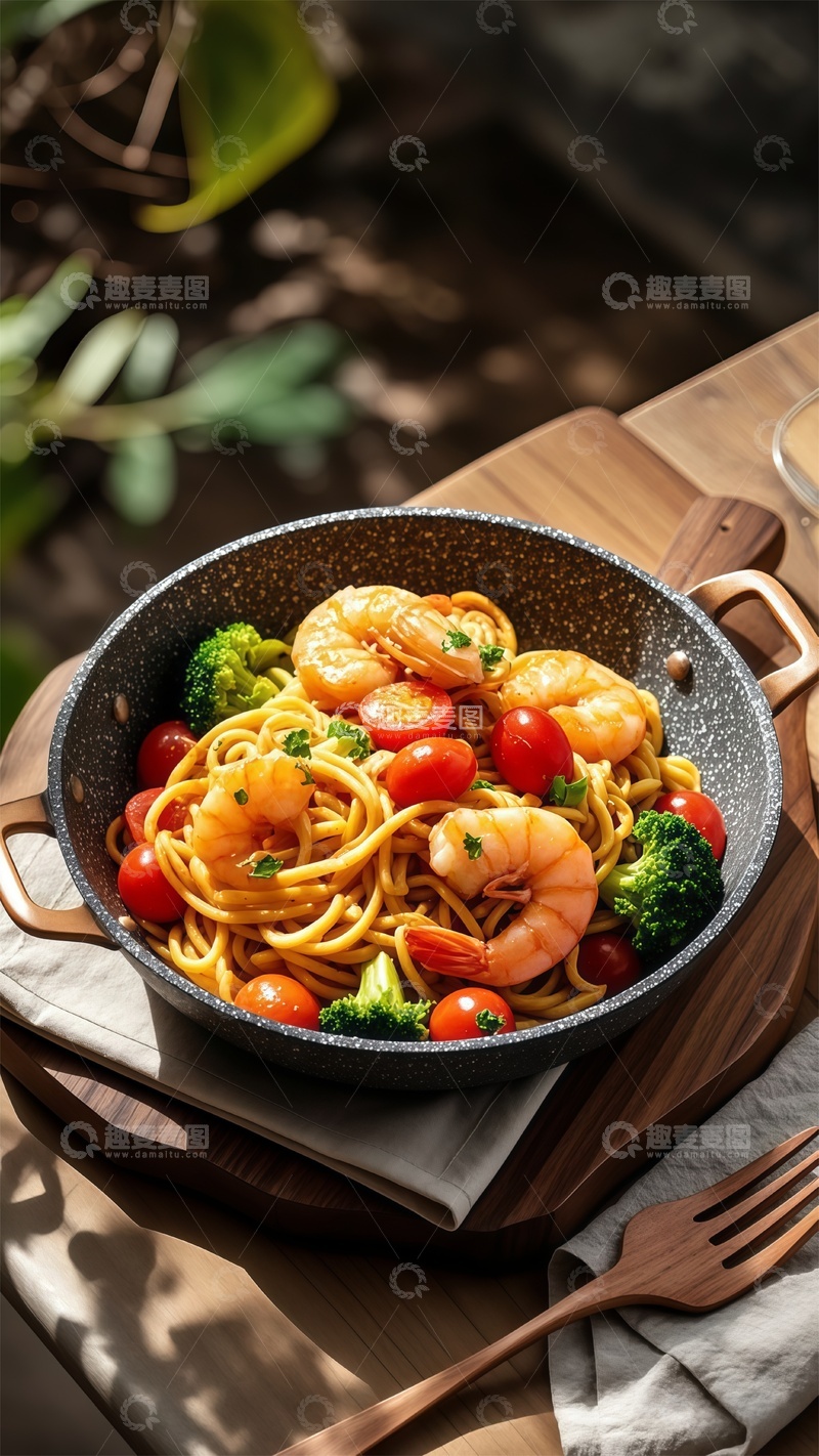 高清大图下载【趣麦麦图】海鲜意面美食摄影