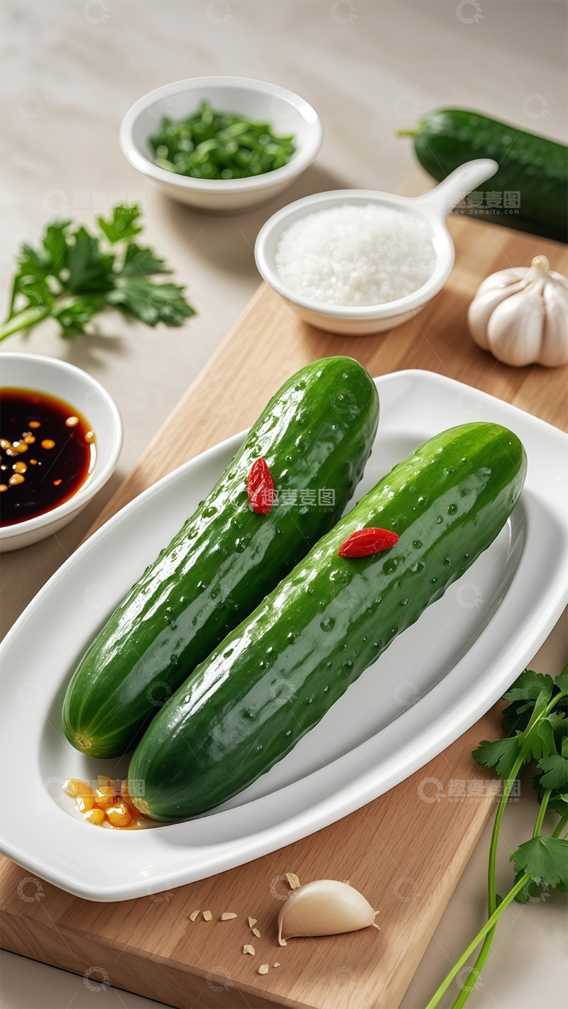 高清大图下载【趣麦麦图】清新黄瓜凉拌菜