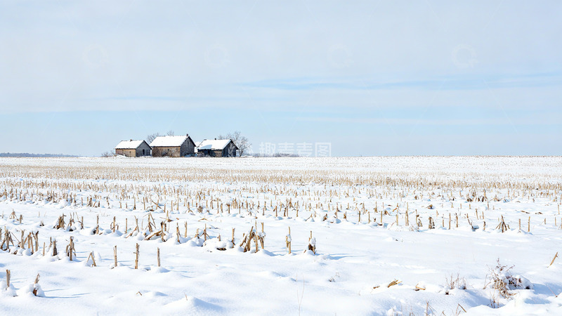 高清大图下载【趣麦麦图】冬季农田风光实拍摄影
