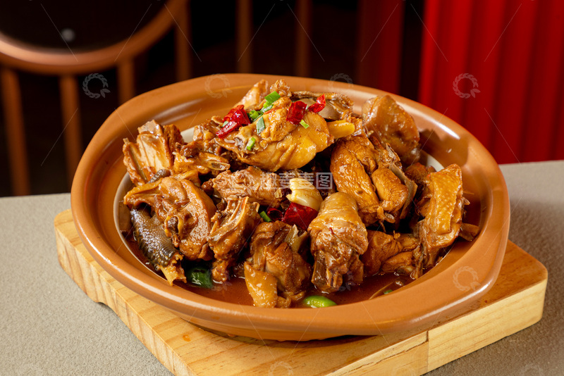 高清大图下载【趣麦麦图】农家土山鸡砂锅