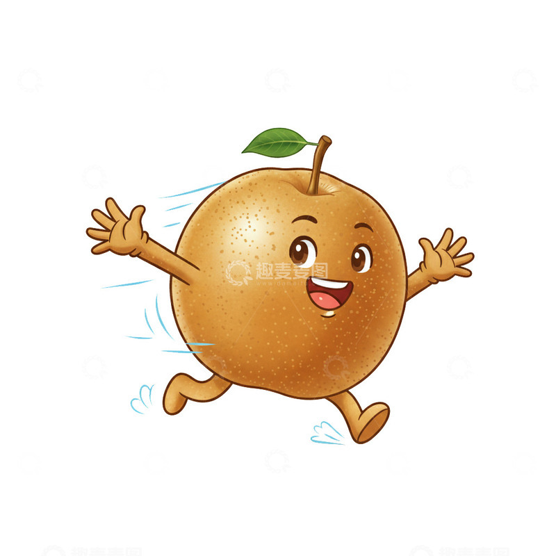 高清大图下载【趣麦麦图】插画卡通梨子