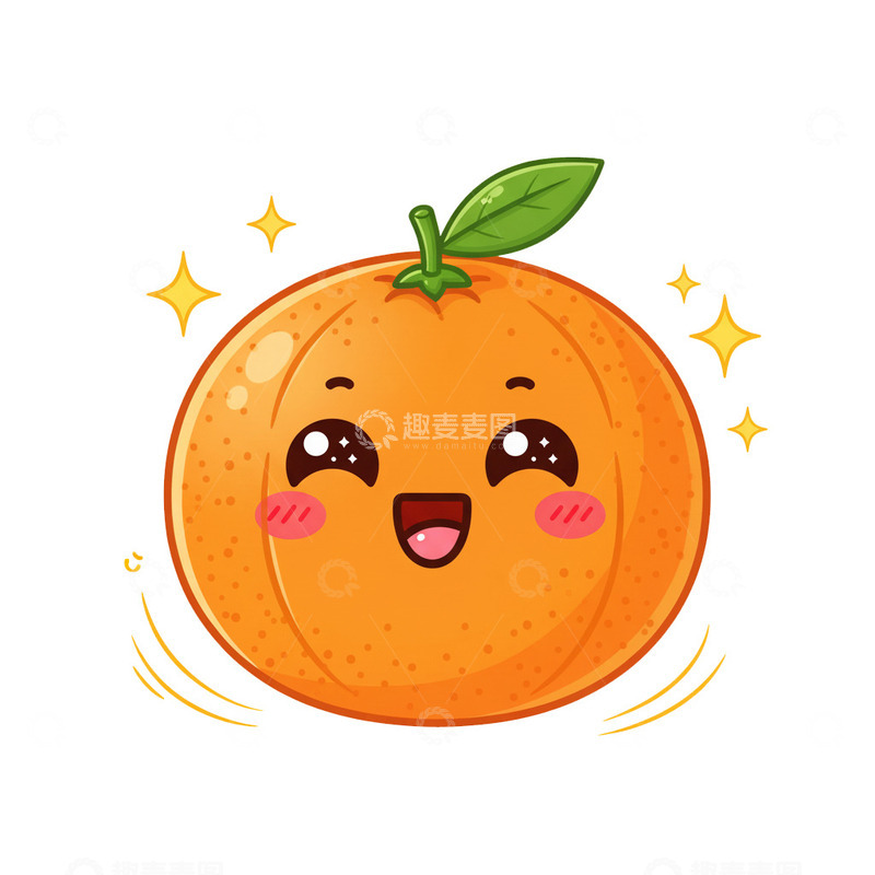 高清大图下载【趣麦麦图】桔子卡通插画14