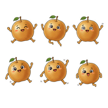 插画卡通梨子1