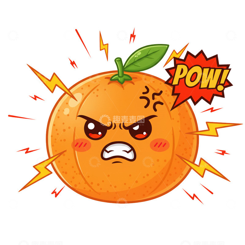 高清大图下载【趣麦麦图】插画桔子卡通 3