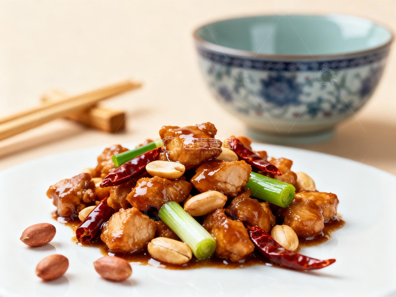 高清大图下载【趣麦麦图】中式宫保鸡丁美食摄影