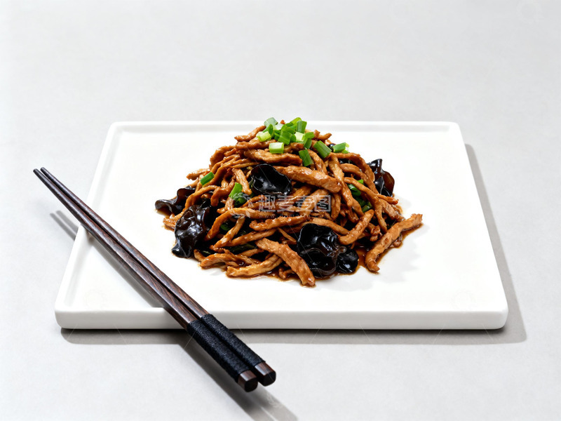 高清大图下载【趣麦麦图】中式美食鱼香肉丝摆盘摄影图