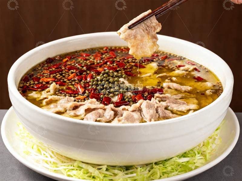 高清大图下载【趣麦麦图】川菜水煮肉片美食摄影图片