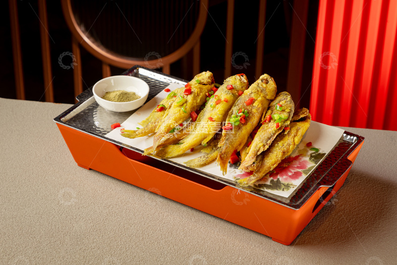 高清大图下载【趣麦麦图】椒盐香酥小黄鱼