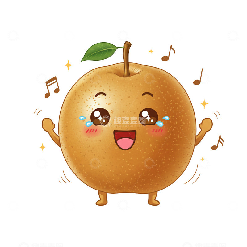 高清大图下载【趣麦麦图】插画卡通梨子7