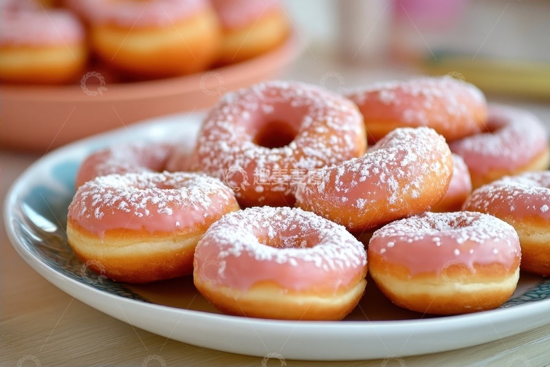 高清大图下载【趣麦麦图】一盘美味的甜甜圈