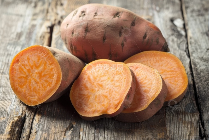 高清大图下载【趣麦麦图】切片的红薯美食