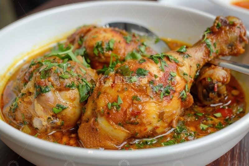 高清大图下载【趣麦麦图】一碗美味的炖鸡腿