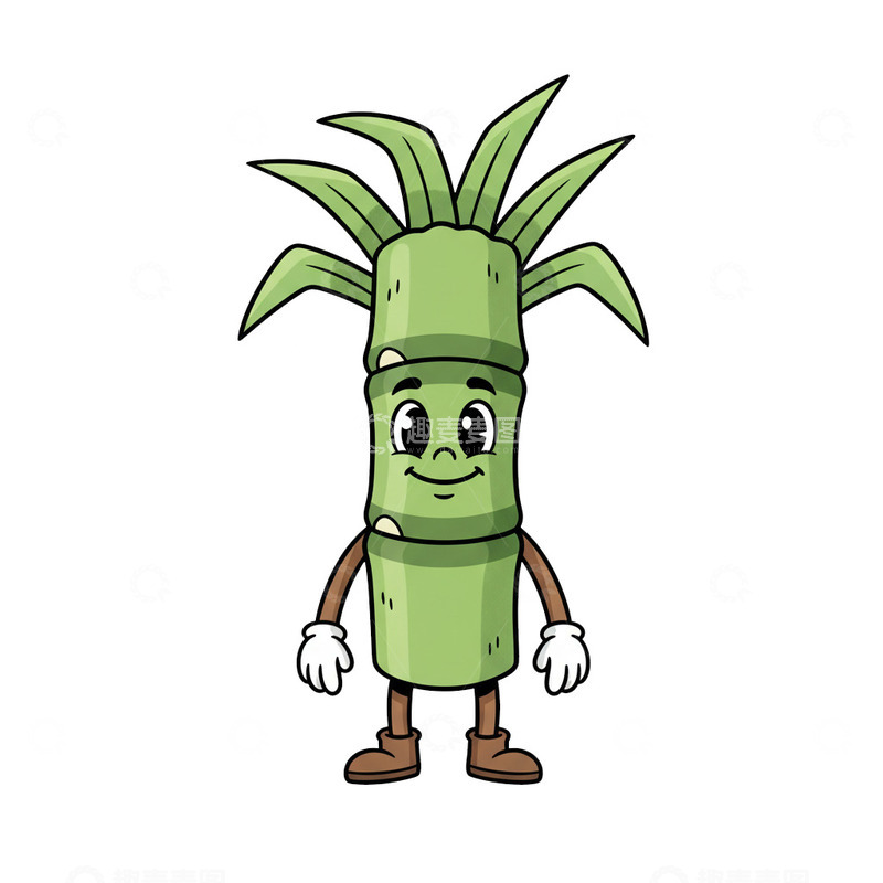 高清大图下载【趣麦麦图】插画甘蔗卡通8