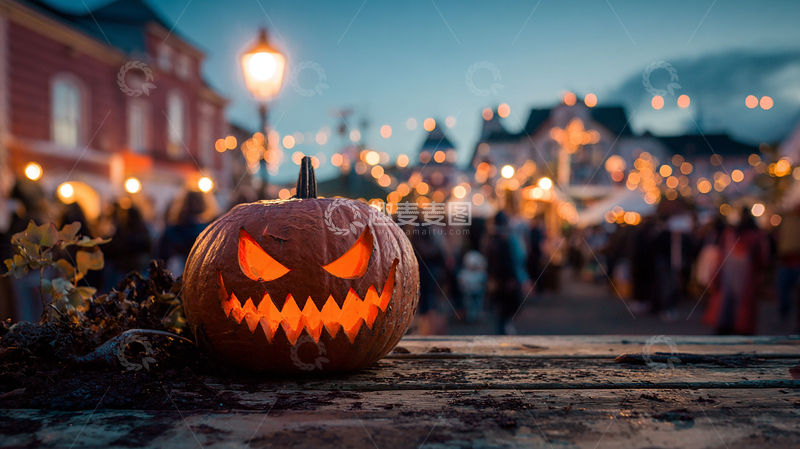 灯火辉煌的节日庆典