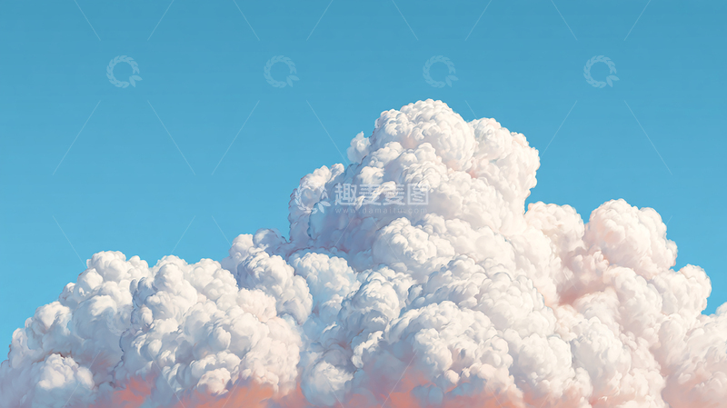 白云似棉花糖天空之境