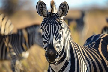 草原上的斑马群摄影