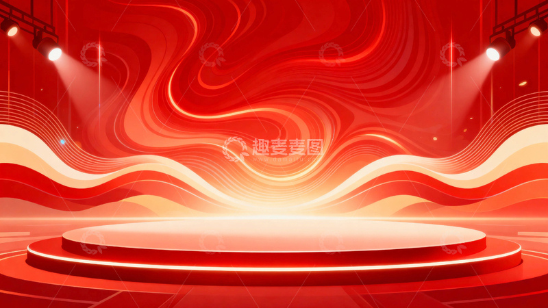 高清大图下载【趣麦麦图】元旦春节红色节日背景4