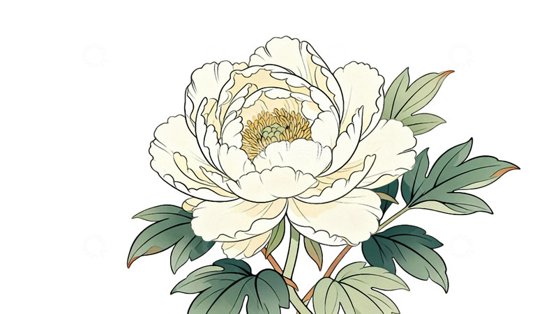 高清大图下载【趣麦麦图】工笔画牡丹图11