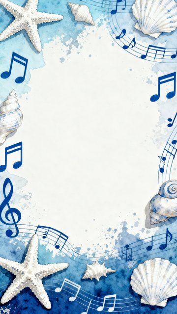 创意水彩风格音符背景