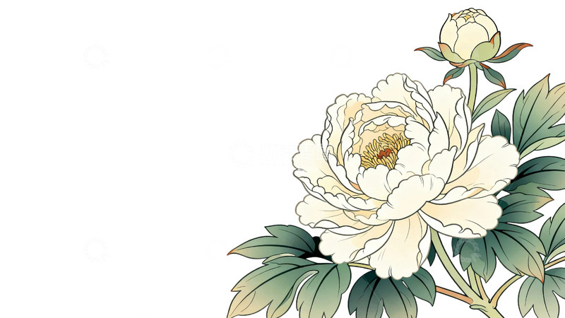 高清大图下载【趣麦麦图】工笔画牡丹图20