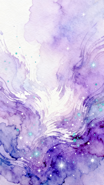 梦幻星空水彩艺术装饰背景素材