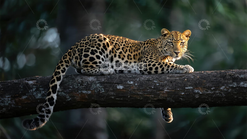 高清大图下载【趣麦麦图】生物百科凶兽之休息的豹子