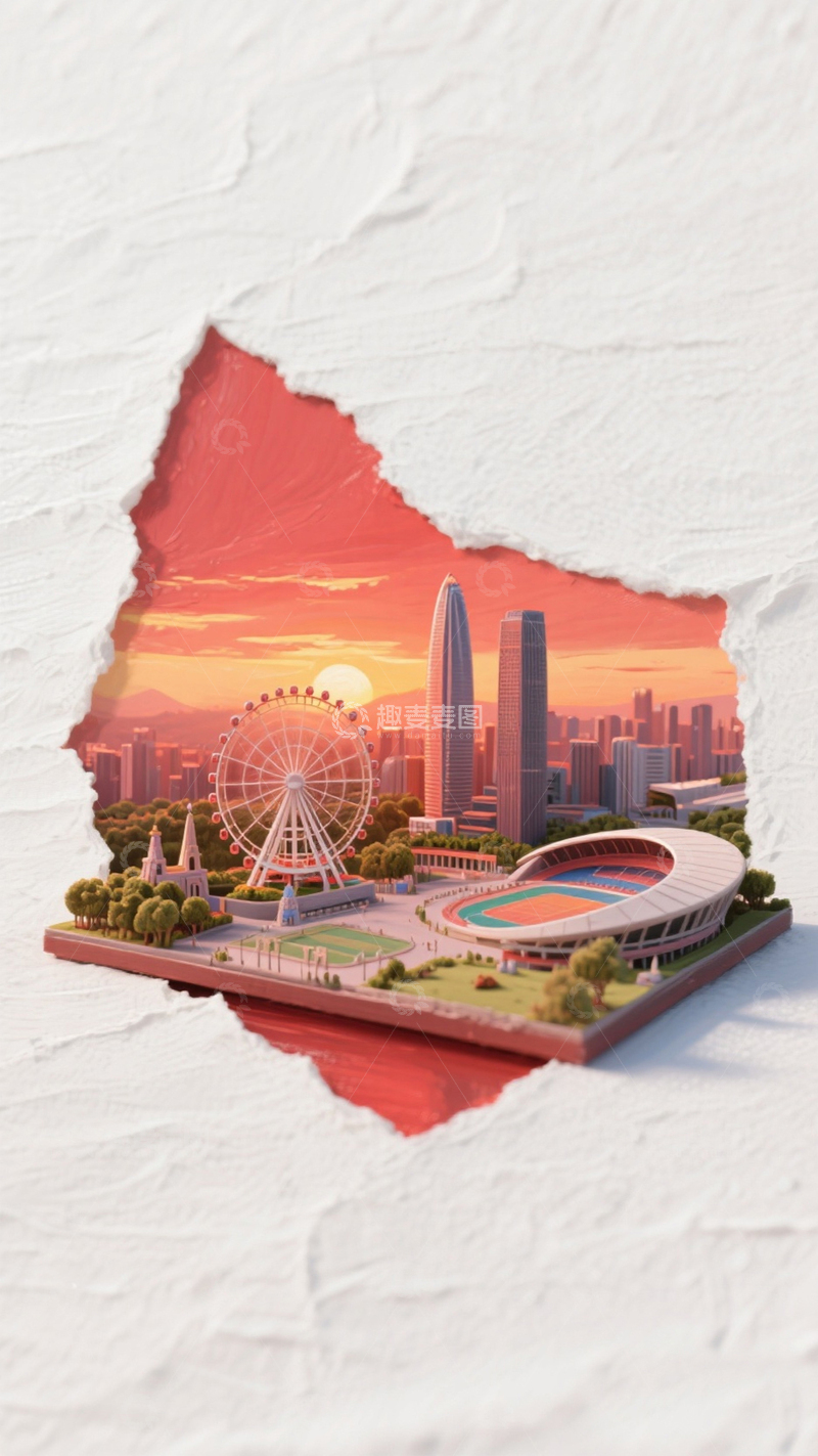 高清大图下载【趣麦麦图】纸隙中的深圳童话都市剪影